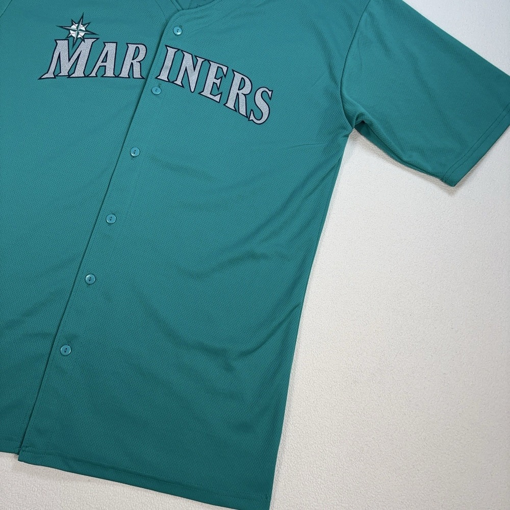 Seattle Mariners Ichiro Baseball Jersey Men's XL Teal 51 Lightweight‎ 2011 - Picture 5 of 13